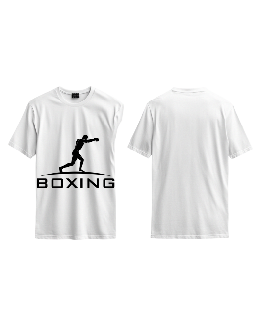 Boxing Yazılı Ve Boksör Tasarım Baskılı Oversize Tişört